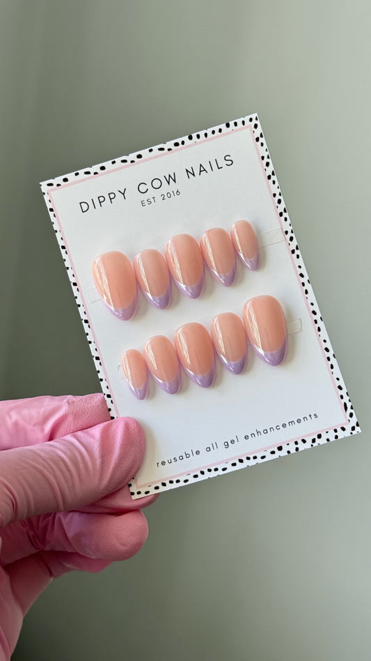 Mirror | Chrome French Tips | Custom Press On Nails