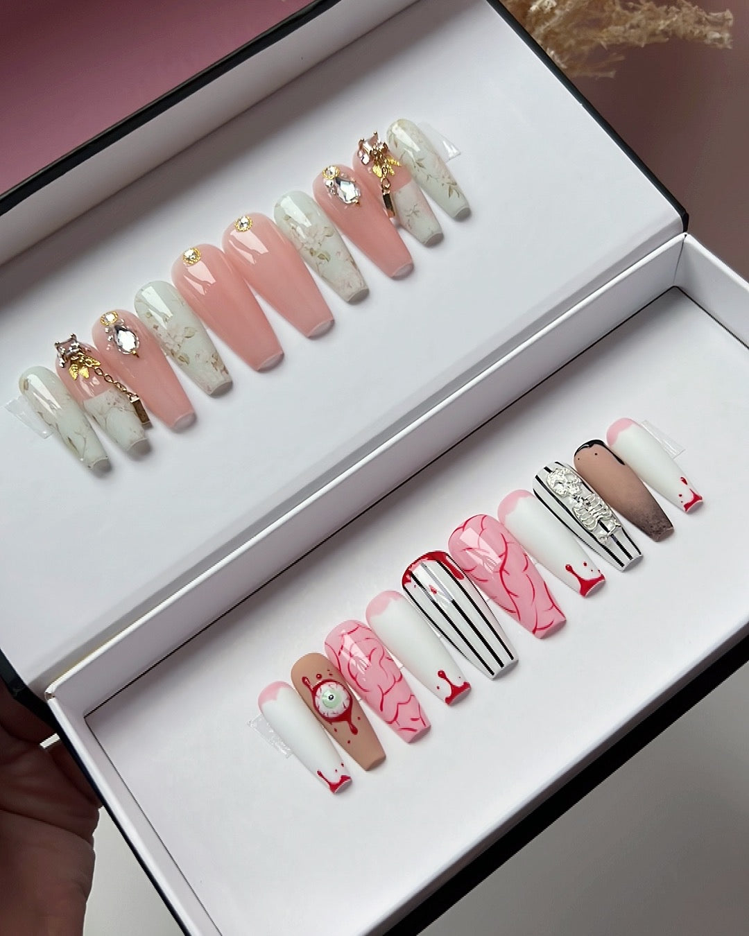 Gore | Halloween Custom Press On Nails