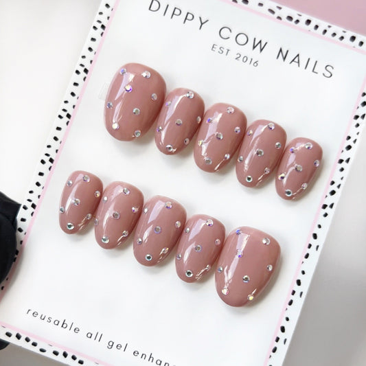 Sparkler | Swarovski Crystal | Custom Press On Nails