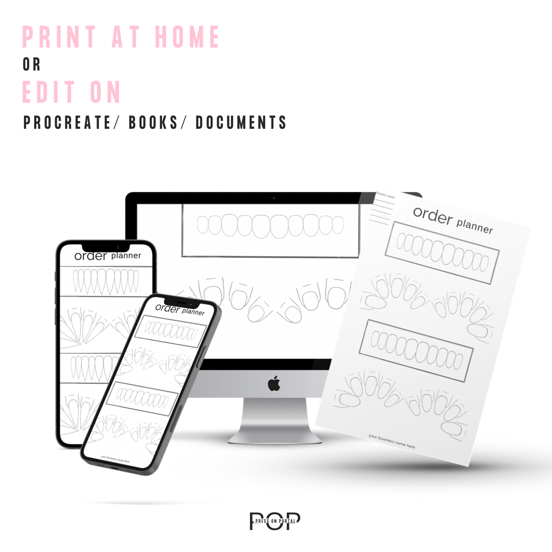 Start Press On Nail Business - Practice Nail Templates
