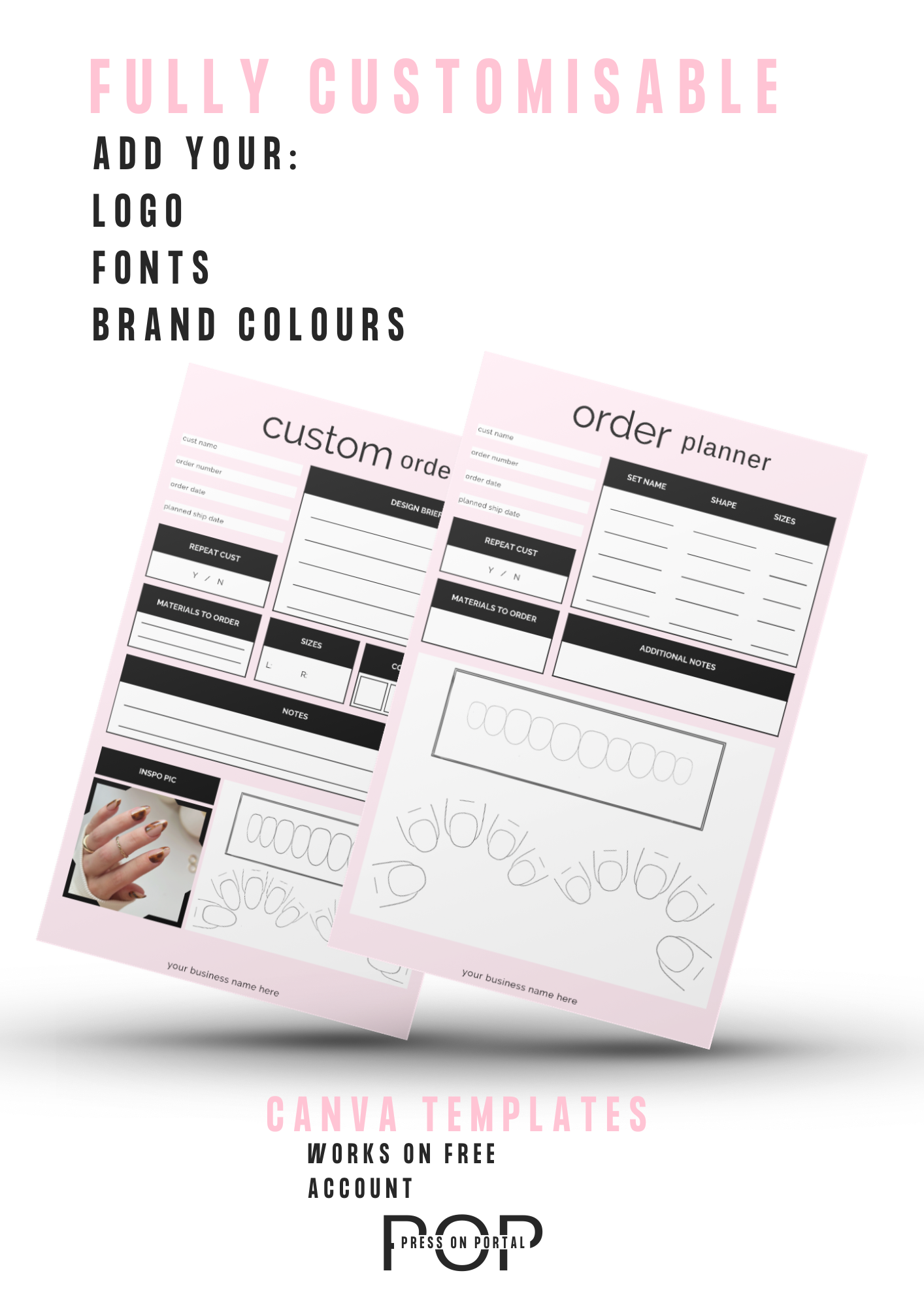 Start Press On Nail Business - Custom Order Planner