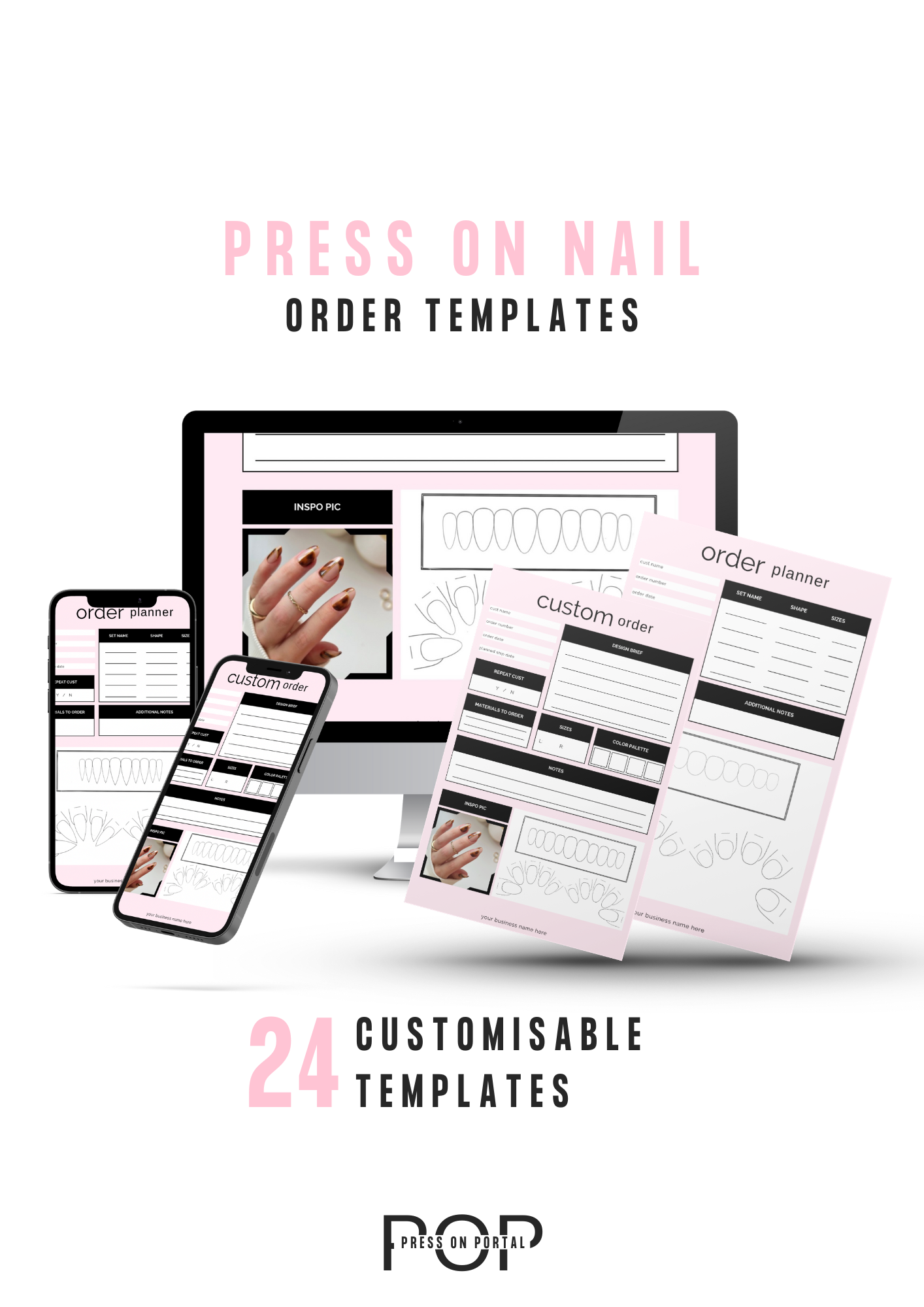 Start Press On Nail Business - Custom Order Business Planner