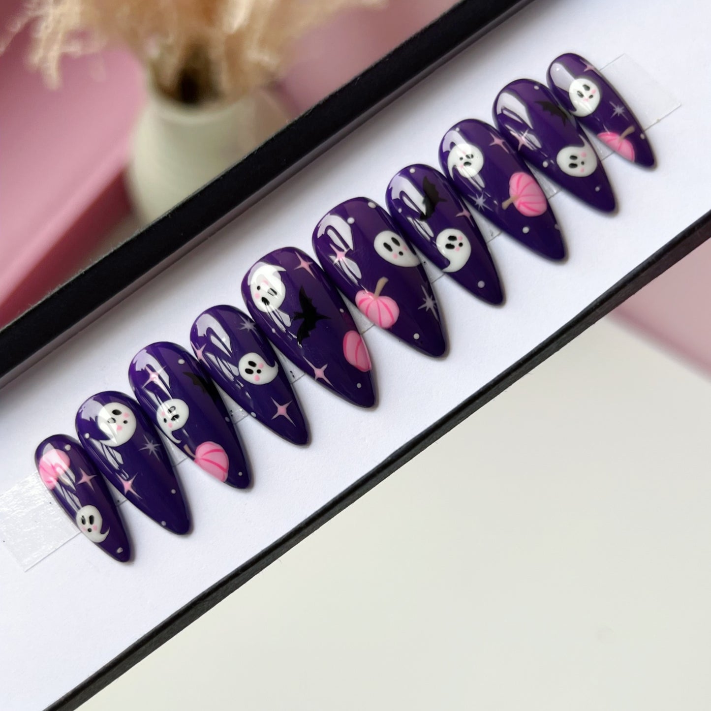 Ghosted | Cartoon Ghost Custom Press On Nails
