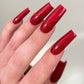 Red Ruby | Christmas Glitter Sparkle | Custom Press On Nails