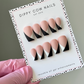 Mono French | Black White French Tip | Custom Press On Nails