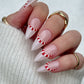 Sparkle | Custom Striped Flash Glitter | Christmas Press On Nails