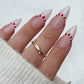 Sparkle | Custom Striped Flash Glitter | Christmas Press On Nails