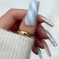 Iced | Custom Striped Glitter Christmas Press On Nails