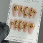 Treasure Chest | 3D Gold Chrome Swarovski | Custom Press On Nails