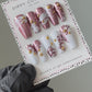 Reef | Pink Chrome 3D Gold | Custom Press On Nails