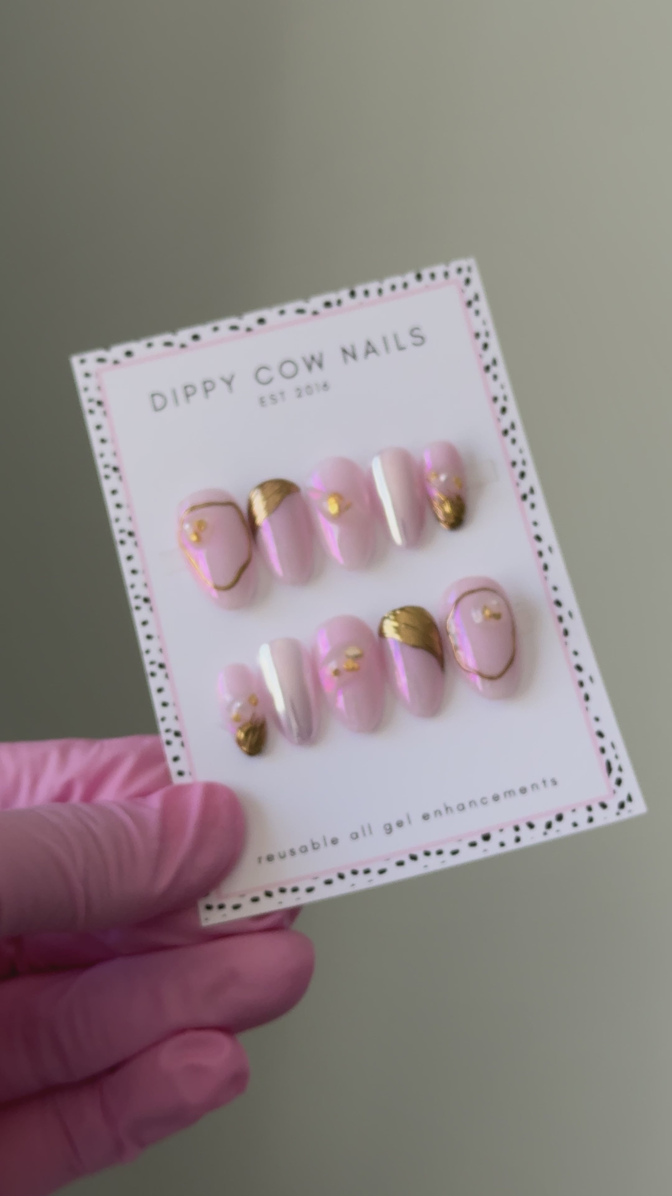 Custom Press On Nails | Japanese Gel Chrome – DIPPY COW NAILS