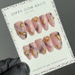 Pierced | 3D Gold Chrome Piercings | Custom Press On Nails