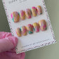Abstract | Pastel Gold Foil | Custom Press On Nails