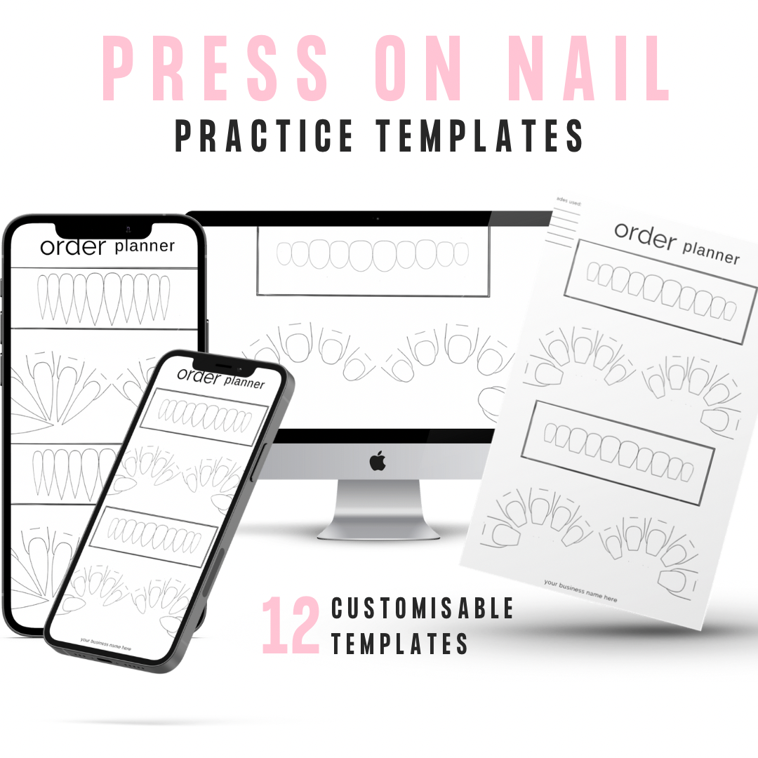 Start Press On Nail Business - Practice Nail Templates