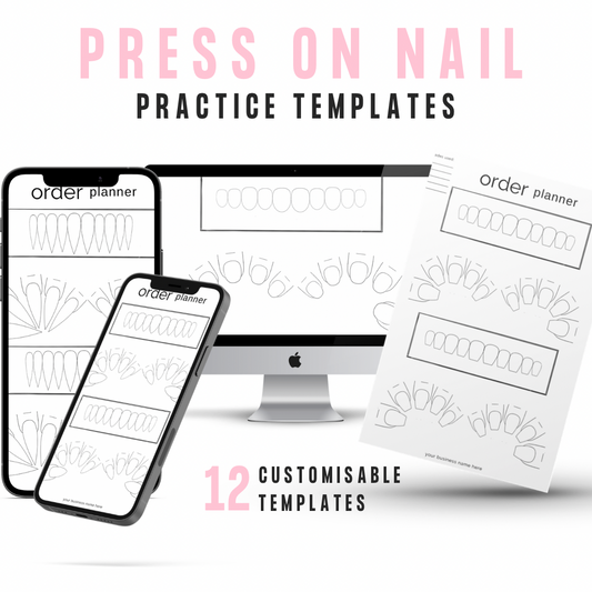 Start Press On Nail Business - Practice Nail Templates