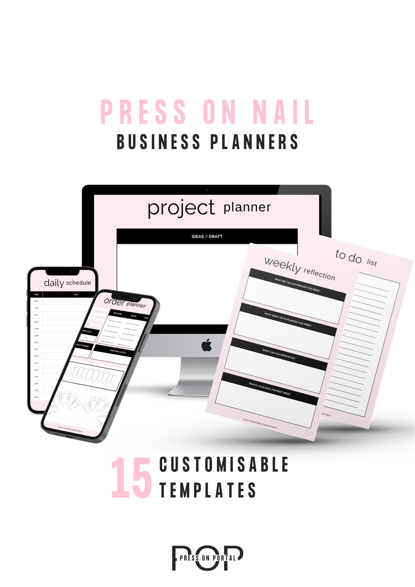 Start Press On Nail Business - Custom Order Business Planner