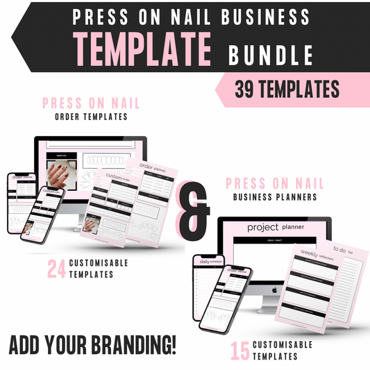 Start Press On Nail Business - Custom Order Business Planner